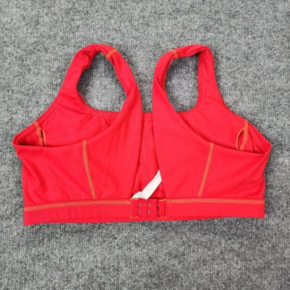 Aerie Coral Red Racaerback Sports Bra Removeable Cups Womens XL - Picture 4 of 9
